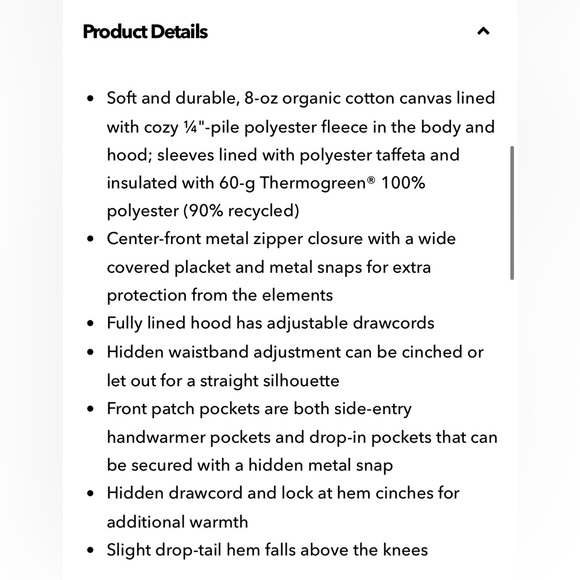 PATAGONIA Prairie Dawn Insulated Parka - L - Picture 6 of 7